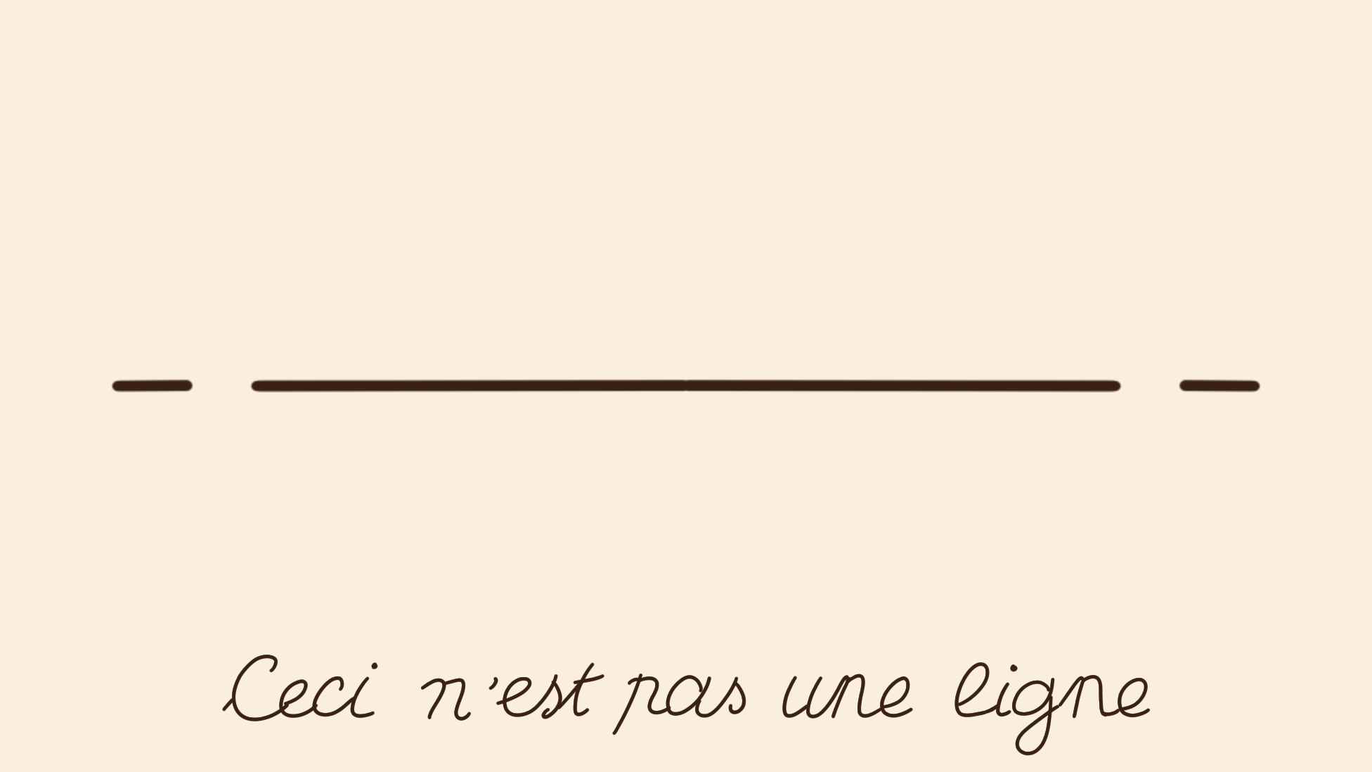 Ceci n'est pas une ligne.