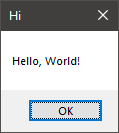 A screenshot of a message box window